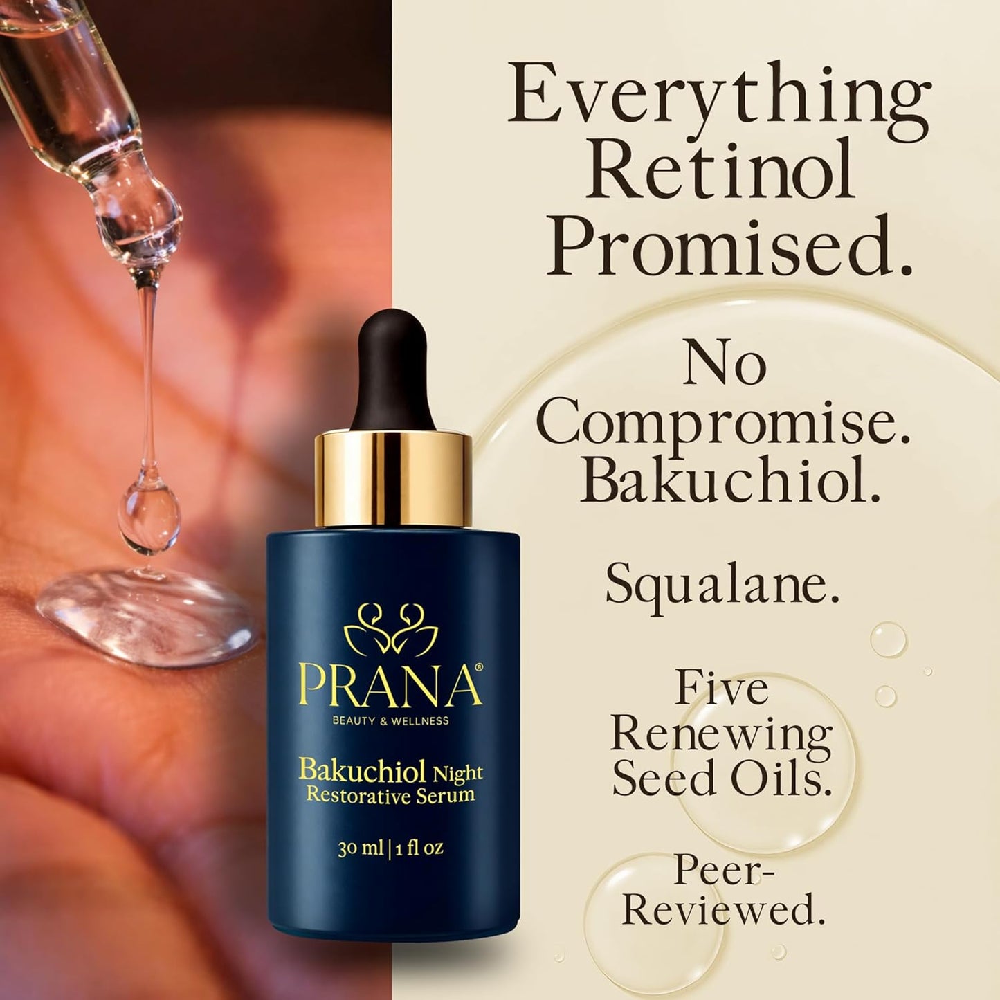 Bakuchiol Anti-Aging Serum - Ayurvedic Retinol Alternative with Squalane & Jojoba | Hydrating for Wrinkles & Radiant Skin - 30ml