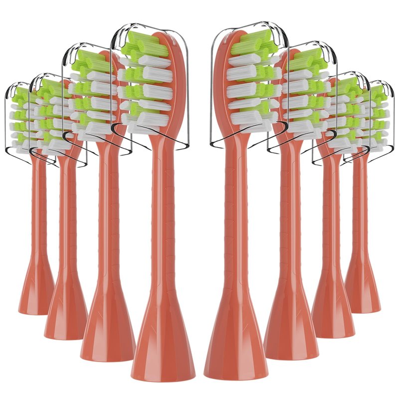 One Series Replacement Toothbrush Heads Pisonicleara Compatible with sonicare Philips BH1022/03 HY1100/02 HY1102 (8-pc) Battery Brush, Mango Snow White