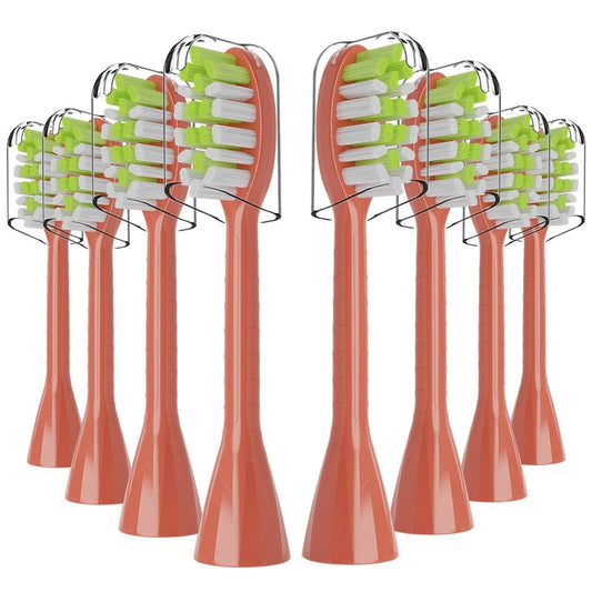 One Series Replacement Toothbrush Heads Pisonicleara Compatible with sonicare Philips BH1022/03 HY1100/02 HY1102 (8-pc) Battery Brush, Mango Snow White