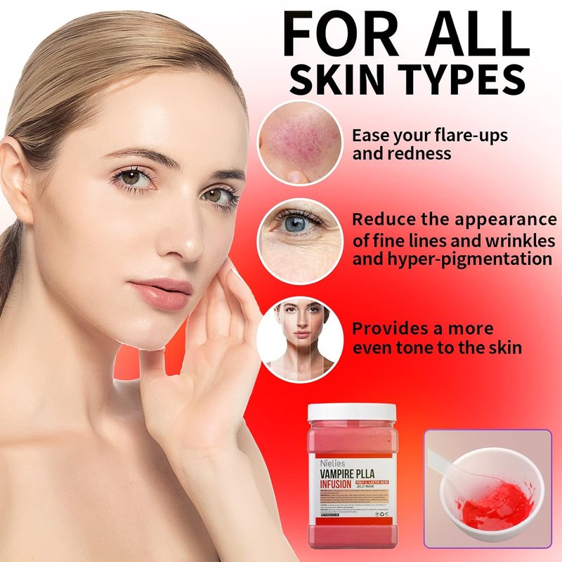 Jelly Face Mask Bundle - 24K Gold & Vampire+ Hyaluronic Acid | Hydrating HydroJelly Masks for Facials & Vajacial