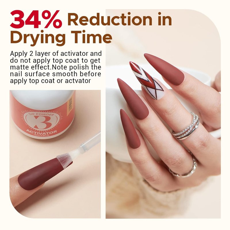 Nude Skin Glitter Dipping Powder Set - 4 Colors with Base & Top Coat | All Season Nail Art Essentials