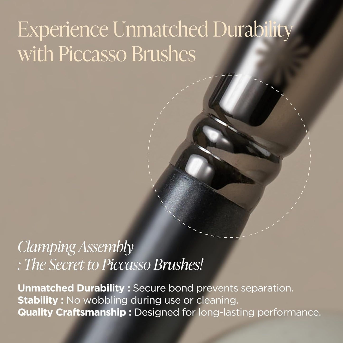 Piccasso Eyeshadow Brush - Flat Rounded Brush for Blending & Shading | Soft Bristles for Smooth Application