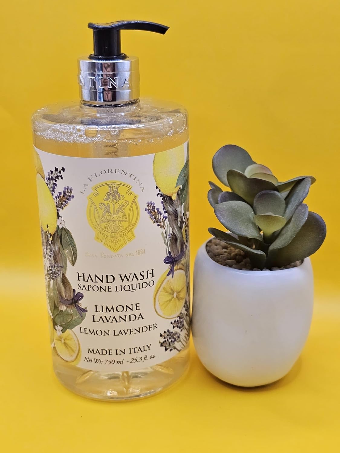 Lemon Lavender Hand Wash - 25.3 Fl Oz | Made in Italy, Refreshing & Hydrating Formula