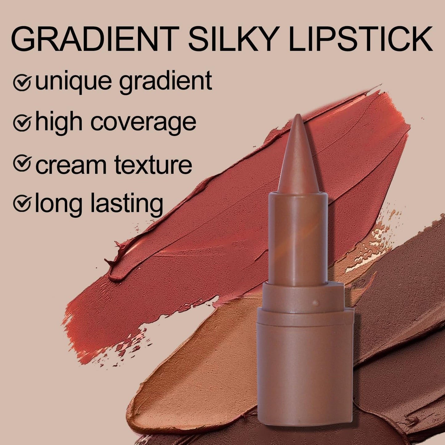 Erinde 2-in-1 Lip Liner and Lipstick Lip Combo Set, Matte Nude Dark Brown Red Lip Liner Creamy Lip Pencil Crayon, High Pigmented Long lasting Lipstick Makeup, 3PCS