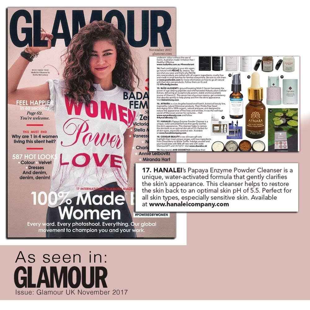 Hanalei Papaya Powder Face Cleanser - Gentle Daily Exfoliating Wash, Hydrating Non-Stripping Formula for All Skin Types - Travel-Friendly - Cruelty-Free & Paraben-Free, 60g