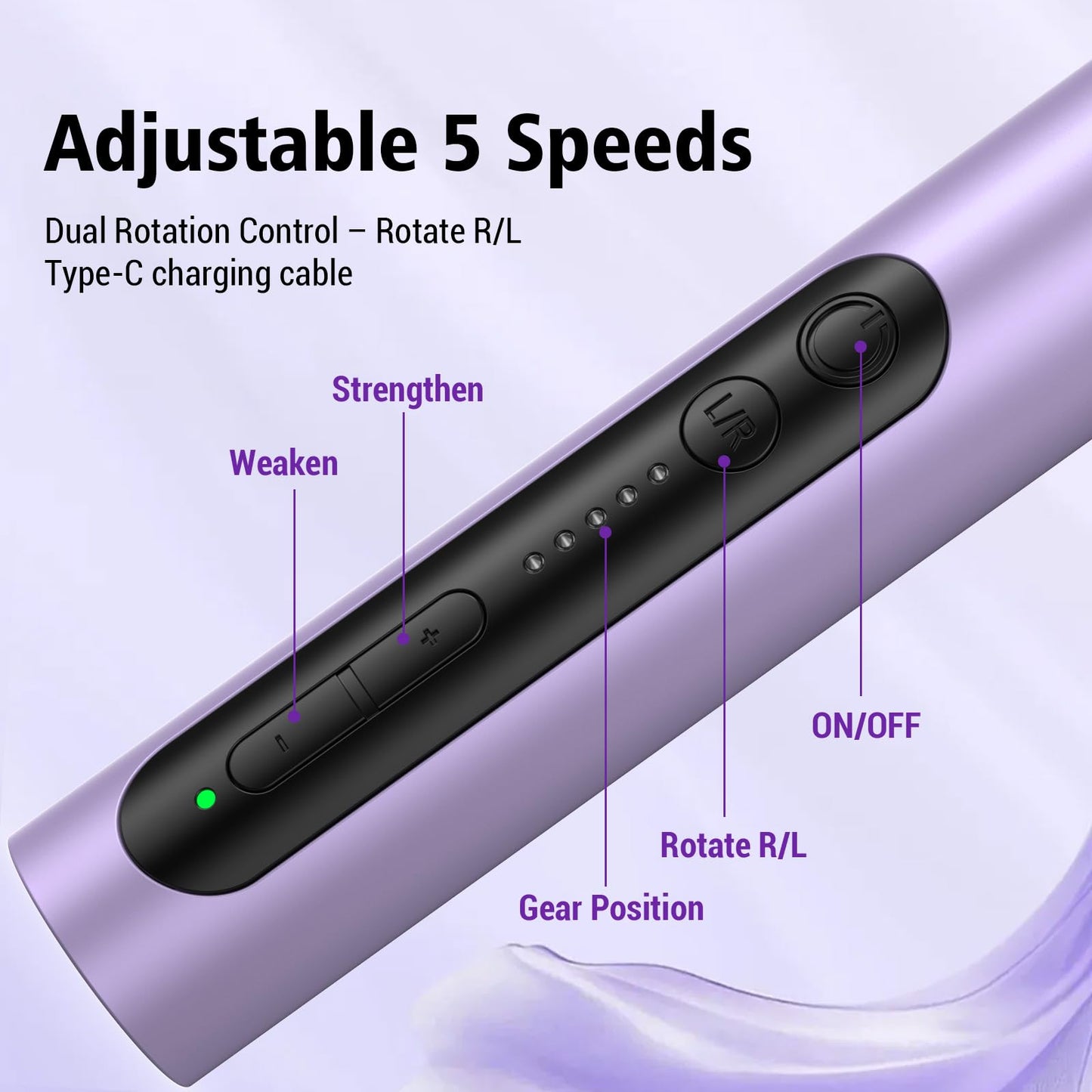 Electric Nail Drill Set, Cordless Electric Nail File Set Rechargeable, 5 Speed Portable Nail Drill Machine for Thick Nail Toenail Cuticle, Hand Feet Trimmer Buffer for Women Men Baby Pets