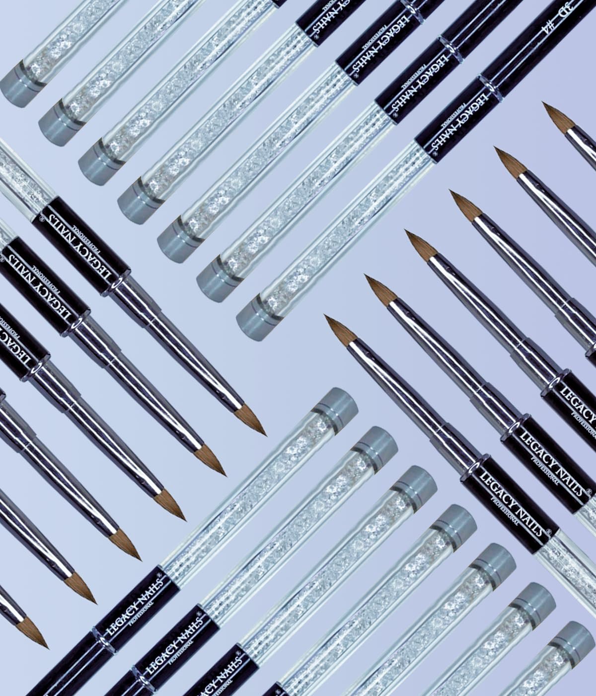 Legacy Nails Professional Silver Kolinsky Nail Brush 3D #4 - Perfect for Creating Miniature 3D and Nail Art Details