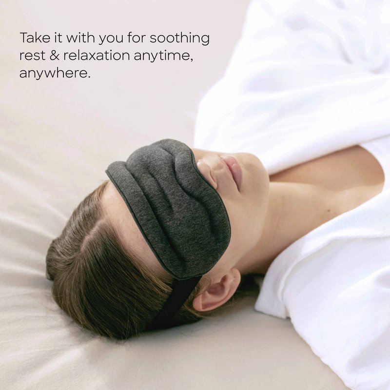 Ostrichpillow Hot & Cold Eye Mask - Clay Beads Hot Cold and Compression Therapy for Dark Circles, Eye Bags, Dry Eyes, Headaches, Migraines - Hook and Loop Closure 2 Protective Bags Included