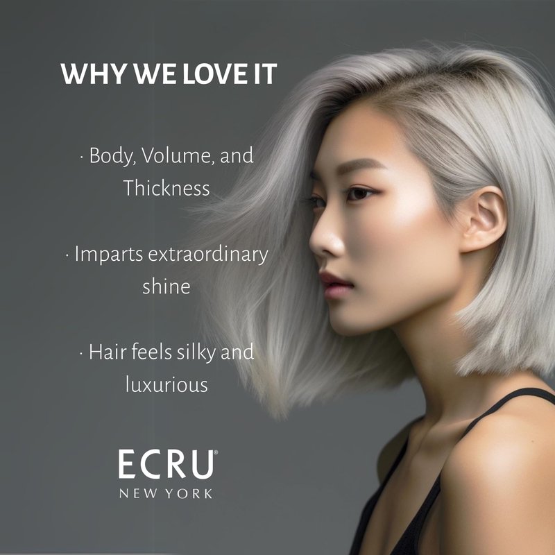 ECRU New York Body Building Fiber Mousse, Hair Mousse for Volume, Volumizer for Fine Hair, 6.76oz