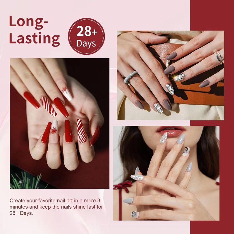Gel Nail Polish Kit - 43 Pcs with UV Light | 20 Colors, 180W Lamp, Nail Art Tools