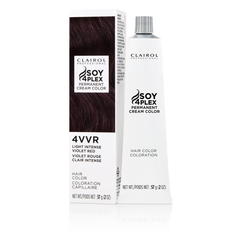 Clairol Professional Crème Permanente, 4VVR Light Intense Violet Red, 2 oz. - Packaging May Vary