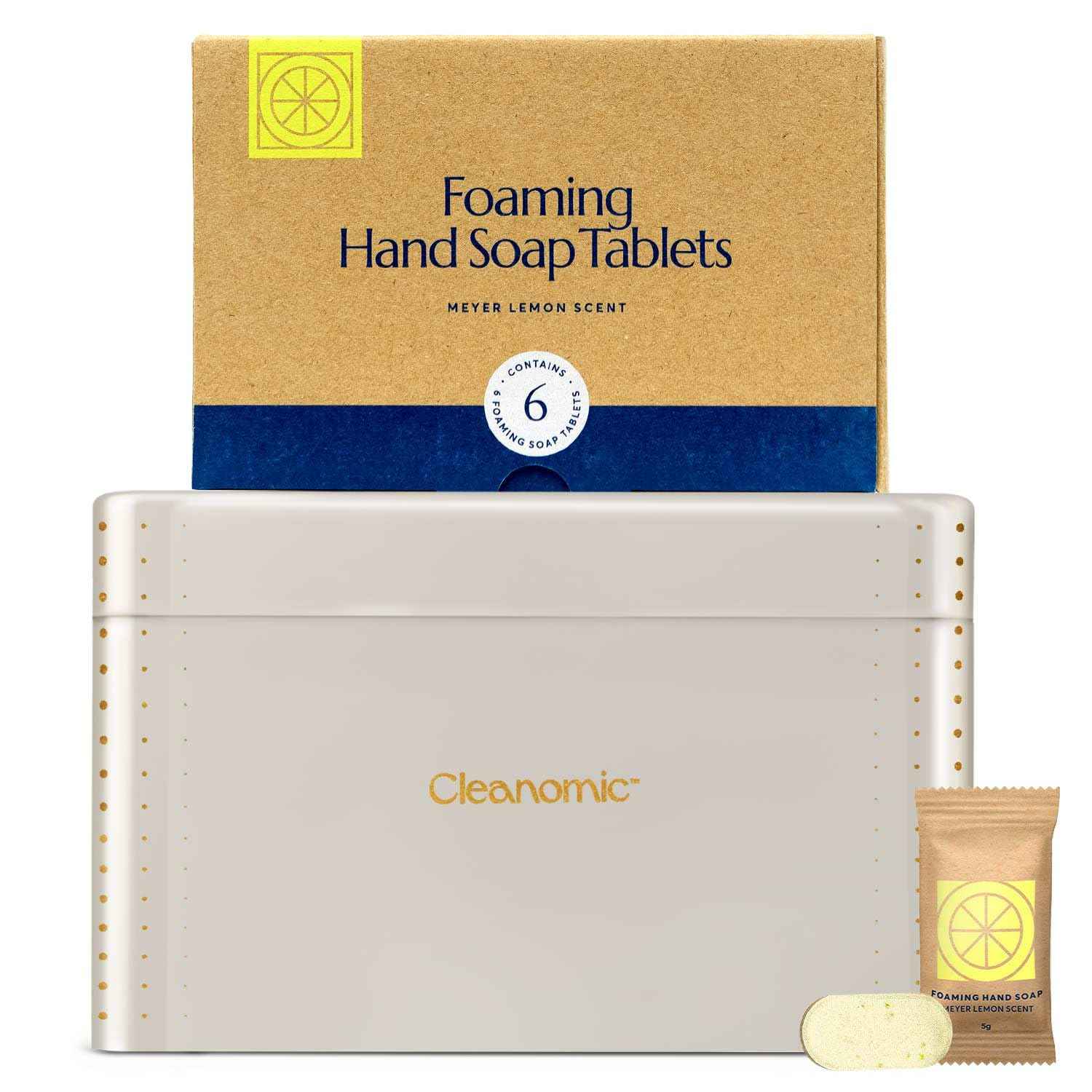 CLEANOMIC Foaming Hand Soap Tablets and Tablet Tin Bundle