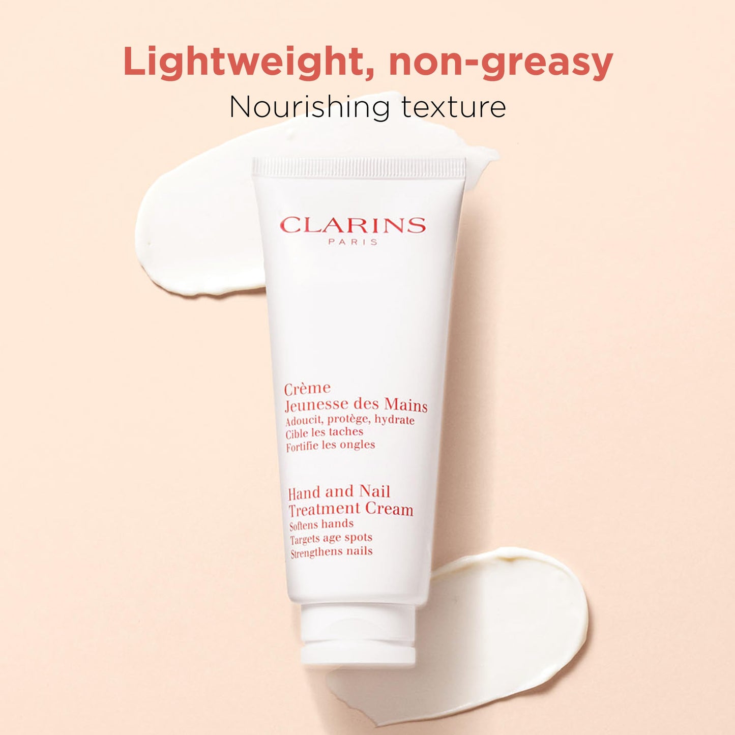 Clarins Hand and Nail Treatment Cream | Award-Winning | Softens, Nourishes and Shields Skin | Strengthens Nails and Conditions Cuticles | Natural Plant Extracts, Including Shea Butter