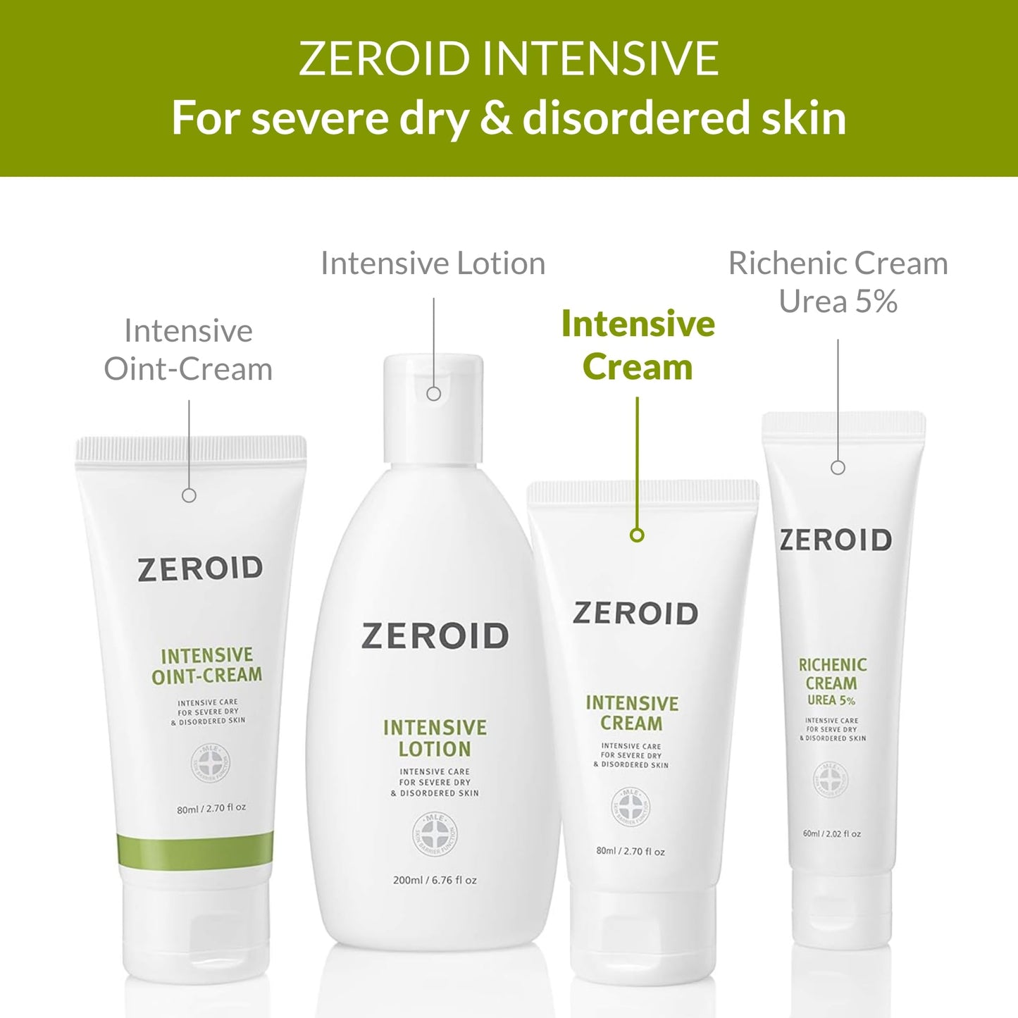 ZEROID | Intensive Cream | Face Moisturizer for Dry & Disordered Skin | Face Cream for Sensitive Skin | Face Lotion For Skin Barrier Repair | Korean Skincare | Korean Moisturizer | 2.7 fl oz (80ml)
