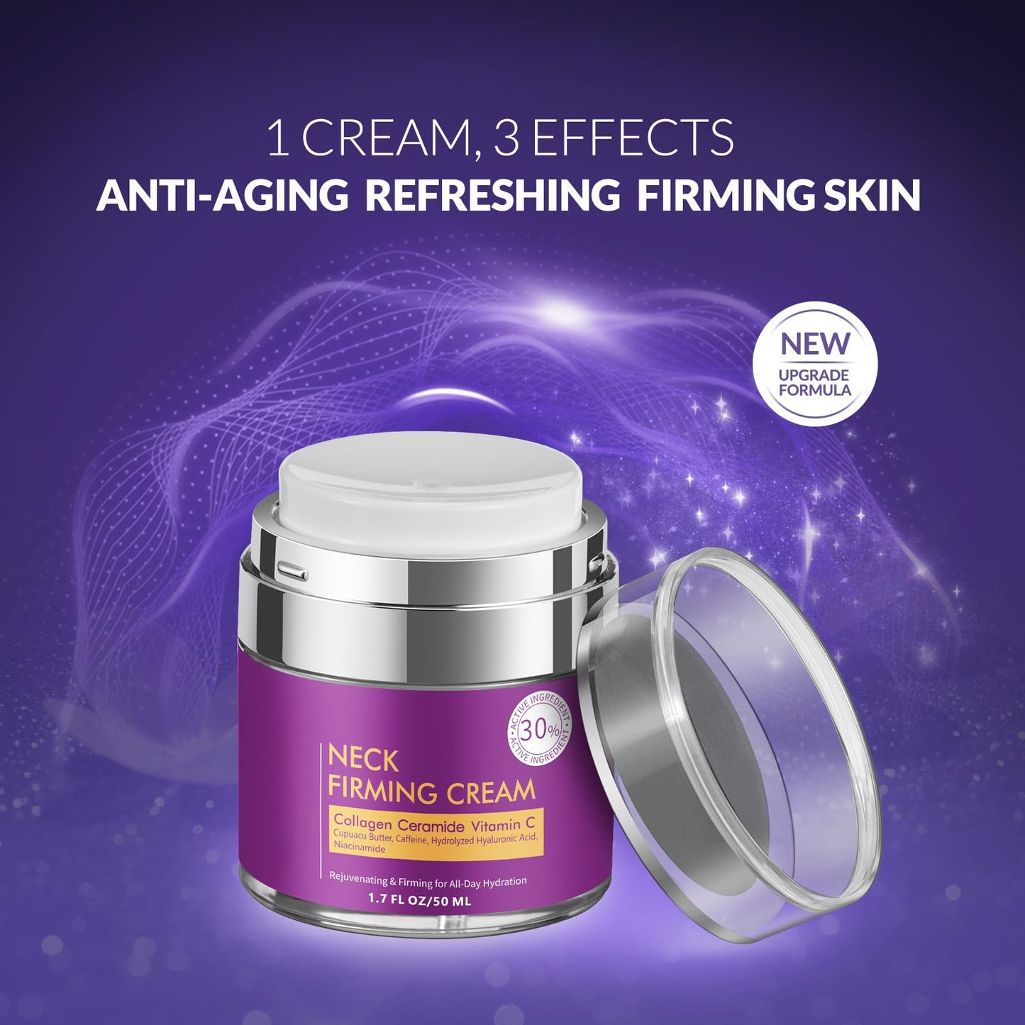 VicGFHS Neck Cream for Tightening and Firming, Wrinkle Cream for Women, Skin Tightening Cream for Face and Body, Hydrating Face Moisturizer for Aging Skin, Facial Skin Care Products 1.7 Fl Oz