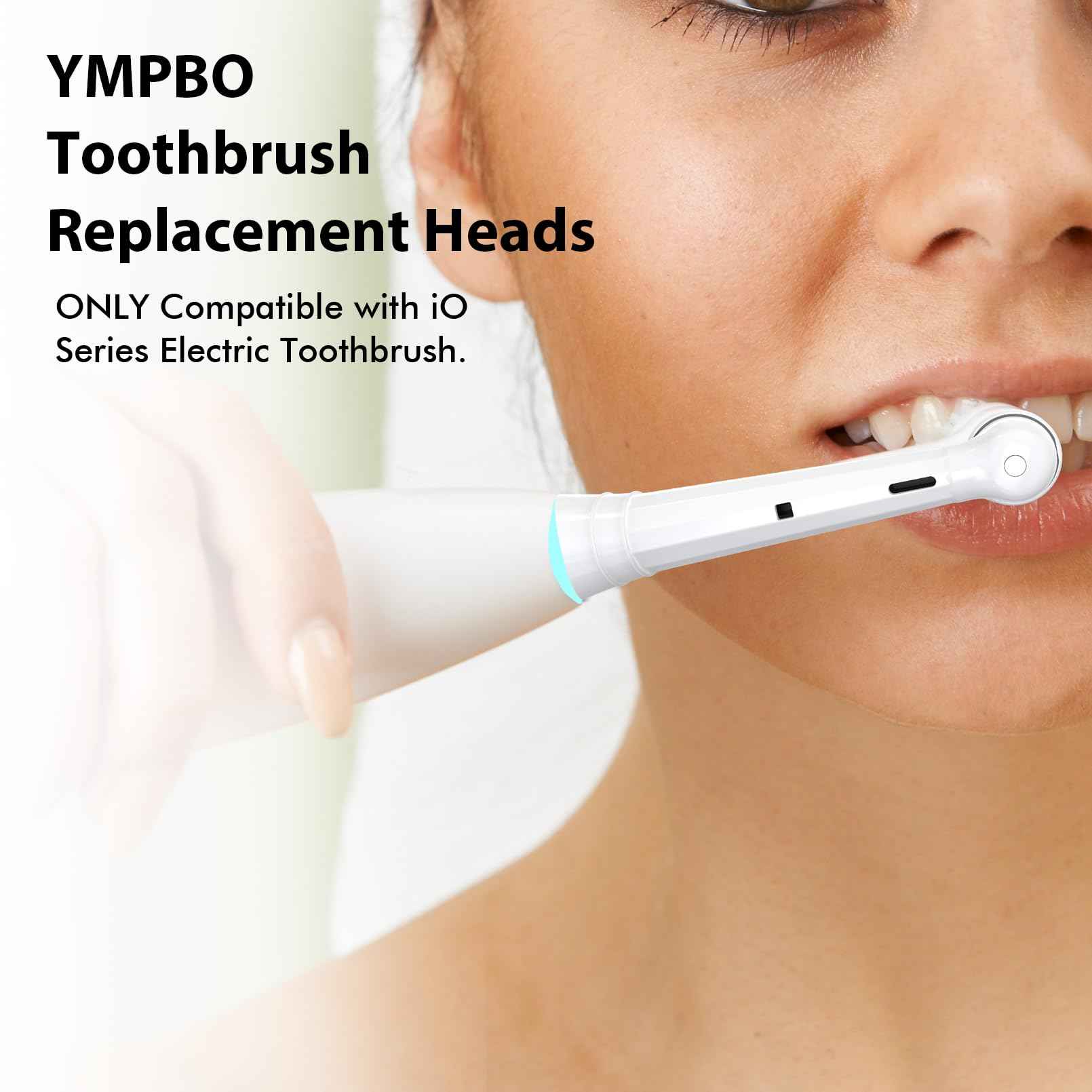 Pack of 6 Replacement Heads Compatible with Oral B iO 10 9 8 7 6 5 4 3 Series Electric Toothbrush, Medium Brush Heads, Black