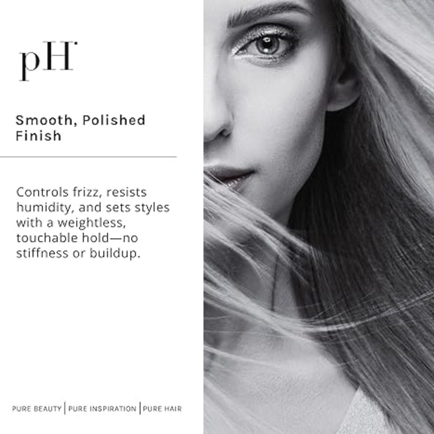 pH PURE HAIR Extra Hold Hairspray - Strong, Anti-Frizz & Humidity-Resistant Non-Aerosol Hair Spray with Floral Scent - Fast-Dry - 10.1 oz