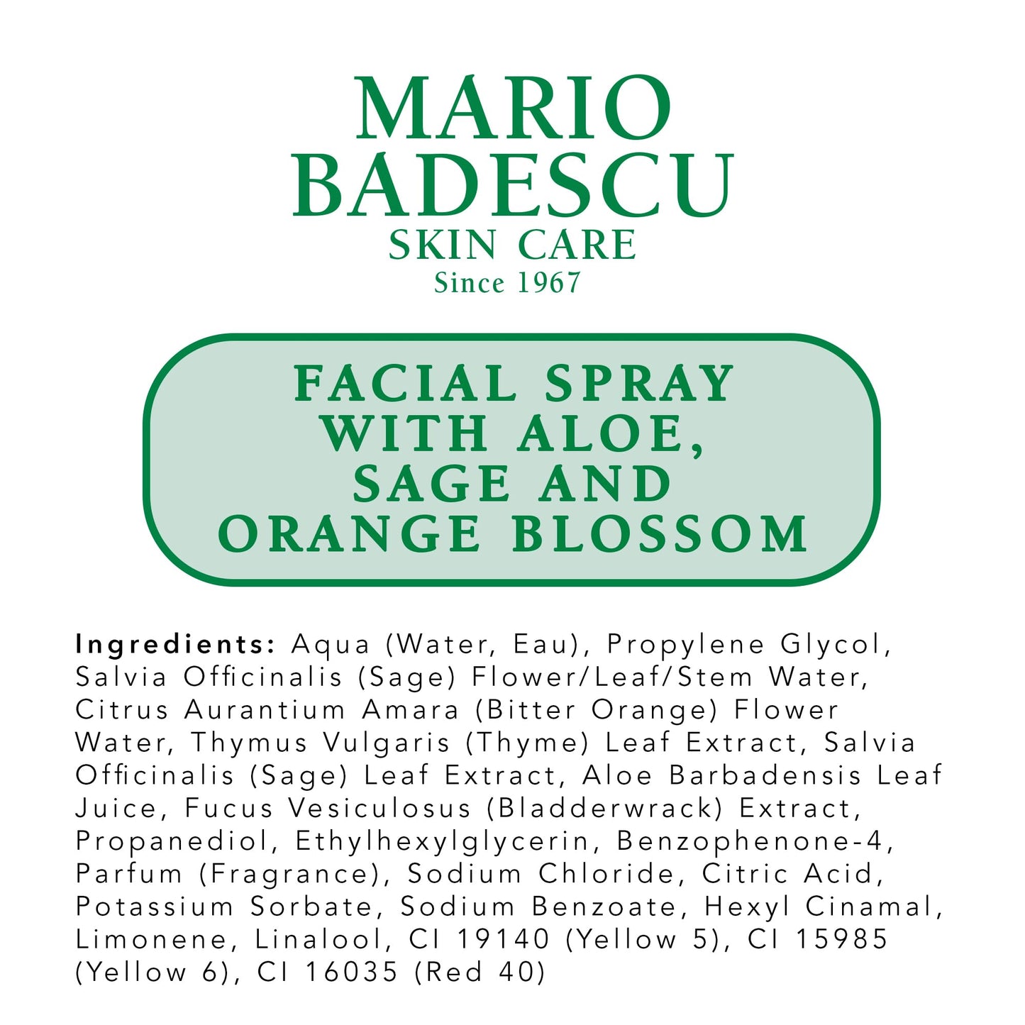 Mario Badescu Facial Spray with Aloe, Sage and Orange Blossom for All Skin Types | Face Mist That Hydrates & Uplifts | 8 FL OZ & 4 FL OZ Combo