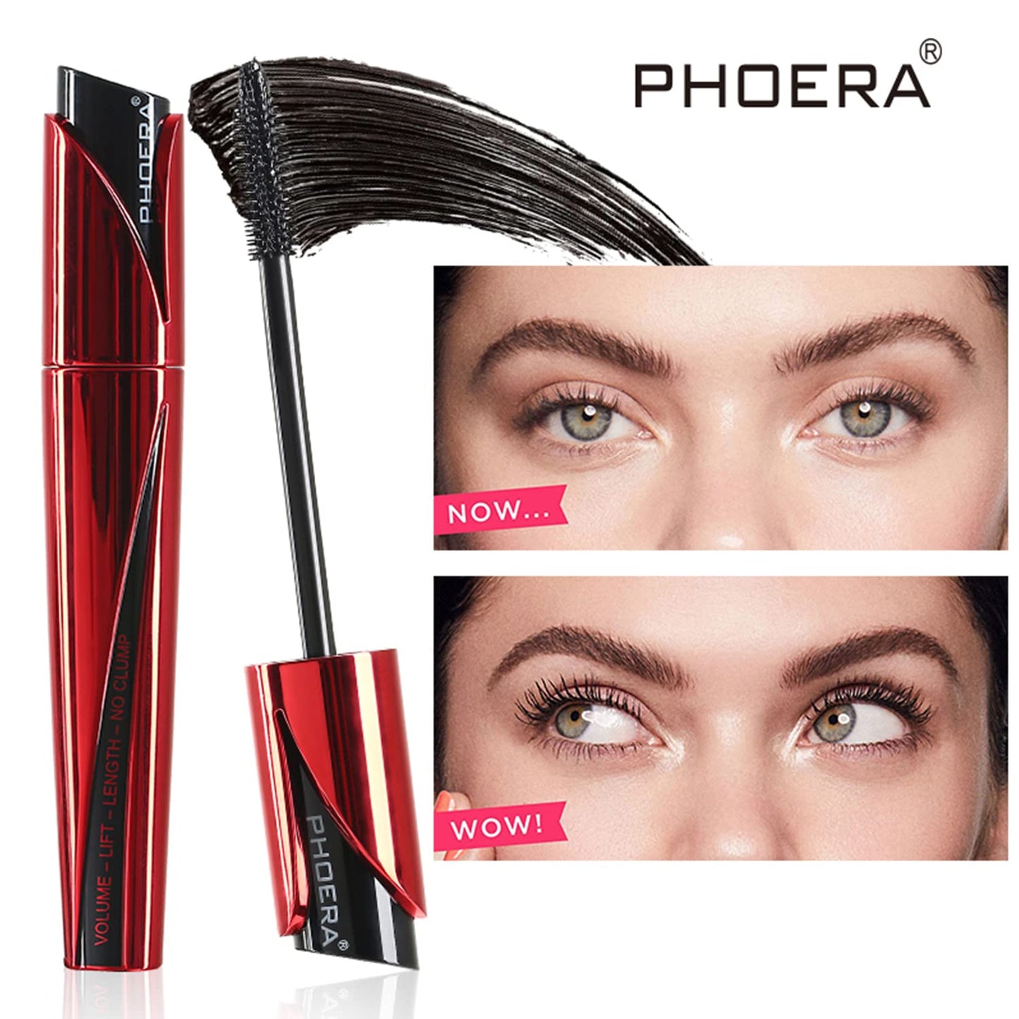 PHOERA Foundation - Full Coverage Makeup with 9D Mascara & Kabuki Brushes | Primer, Powder, Concealer Set