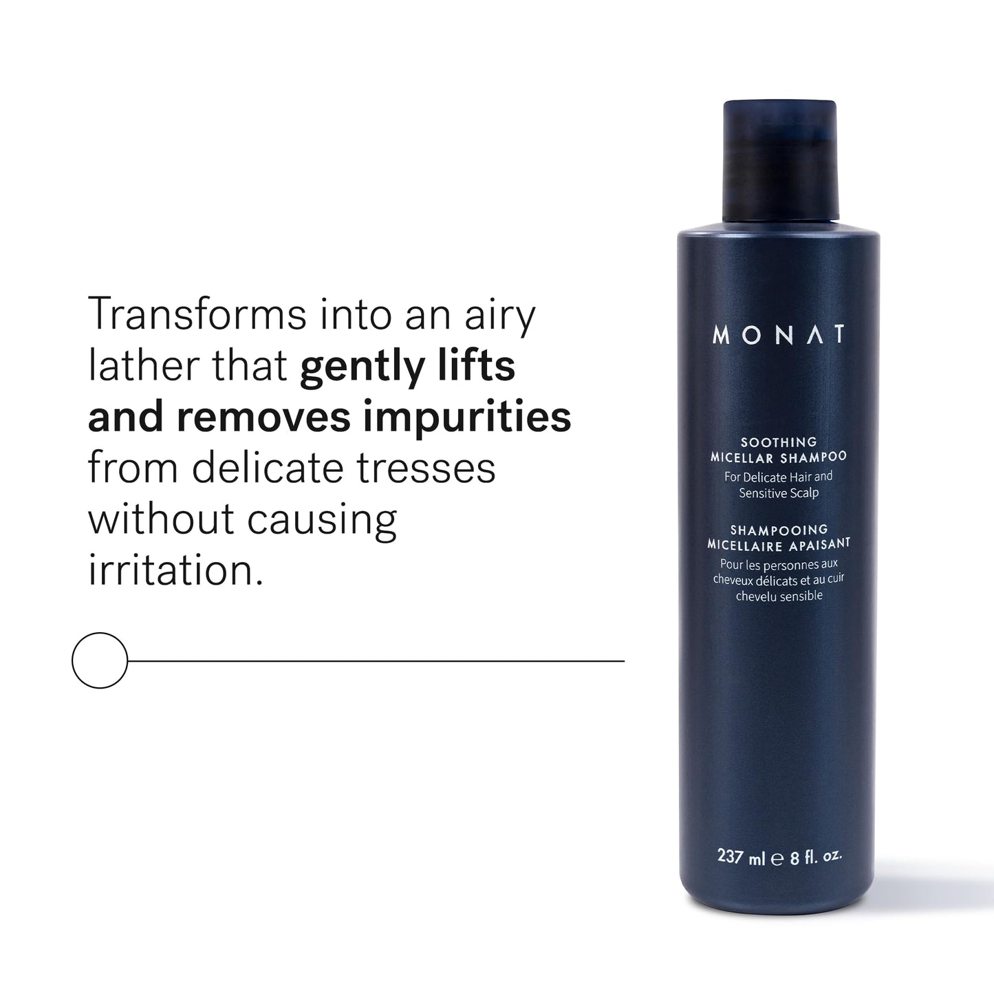 MONAT Soothing Micellar Shampoo - High-Performance Hair Shampoo Promises a Gentle, Refreshing Cleanse. Friendly to Scalp - Net Wt. 237 ml / 8 fl. oz.