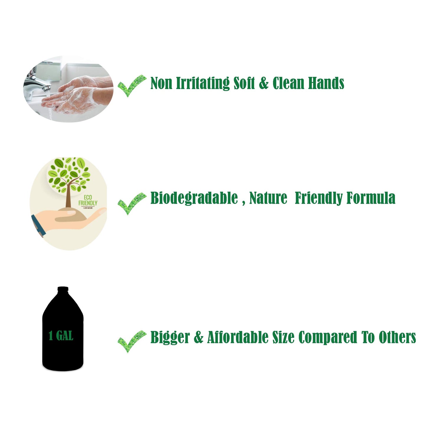 GreenFist Foaming Hand Soap Refills Almond Cherry Scent Jug Foam Refill Made in USA, 128 ounce (1 Gallon)