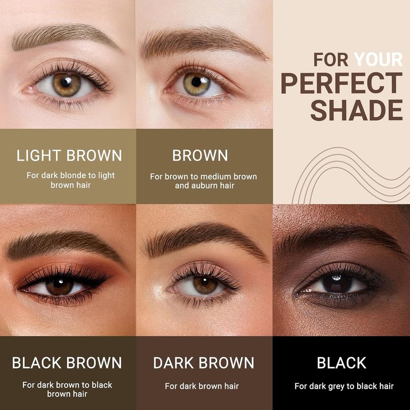 iMethod Eyebrow Pen - Microblading Pencil with 4-Fork Tip for Natural Hair-Like Brows | Waterproof Light Brown