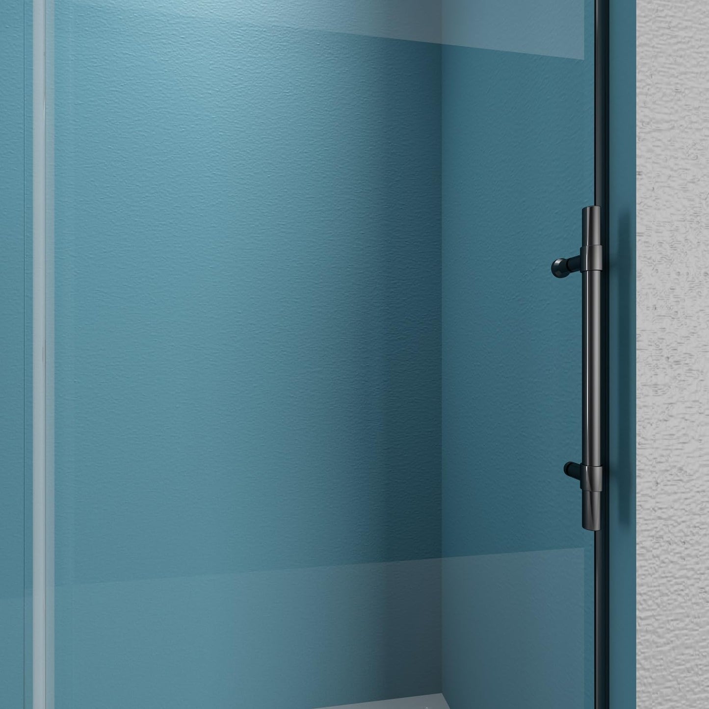 GDGZQD 56" -60 "W x 75" H Frameless Shower Door, Bathroom Sliding Shower Door, SGCC Certified Transparent Tempered Glass Door with Explosion Proof Film