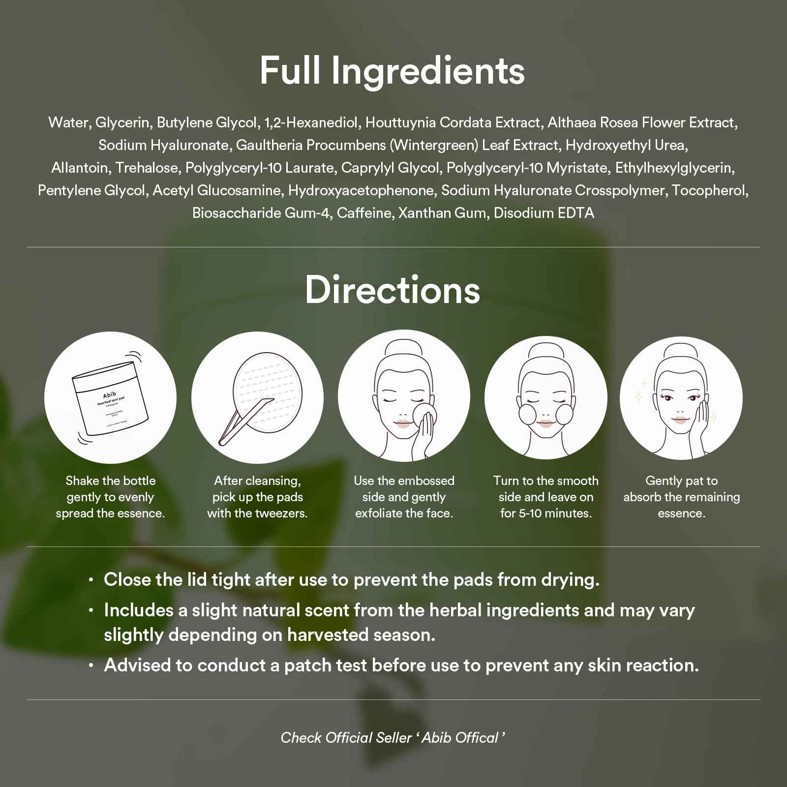 Abib Heartleaf Spot Pad Calming Touch 80pads 5.07 fl.oz. | Korean Acne Soothing Toner Pads for Face, Cleansing, Disposable, Exfoliant, Skin Care