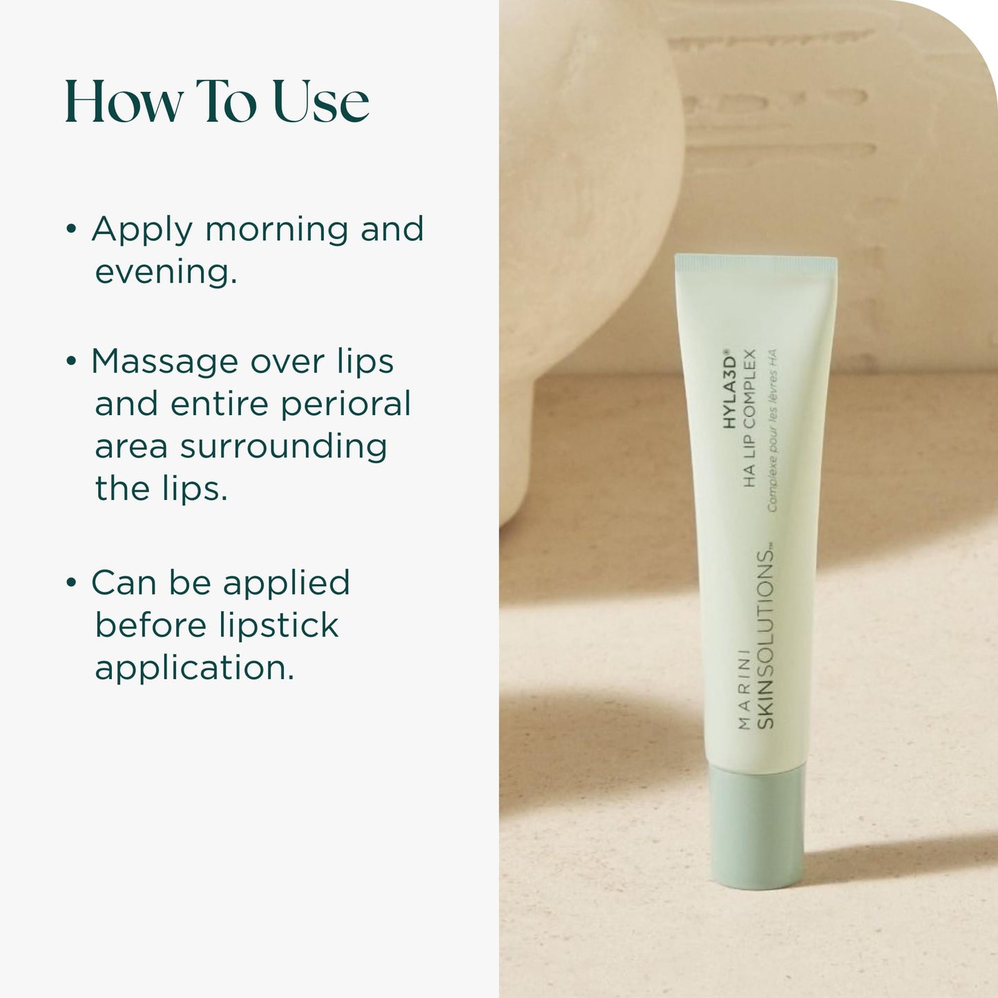 Marini SkinSolutions Hyla3D HA Lip Complex - Targets Visible Signs of Aging of Lips & Boosts Hydration with Hyaluronic Acid, Peptides & Retinol - Cruelty Free - Made in the USA - 0.5 oz