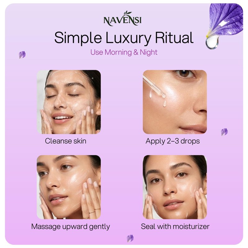 Navensi Bakuchiol Face Serum 50ml | Natural Retinol Alternative Bakuchiol Serum For Face With Hyaluronic Acid & Vitamin C | Hydrating, Firming & Anti Aging Serum for Wrinkles, Uneven Tone & Dull Skin