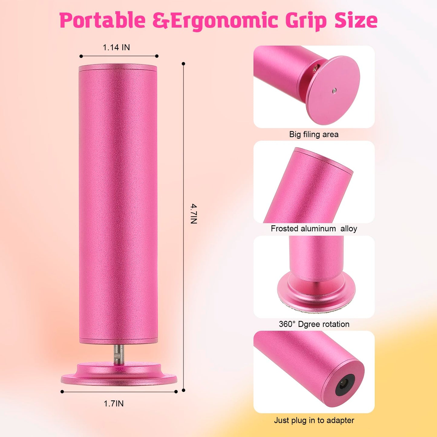 Electric Foot Callus Remover, Speed Adjustable Electric Foot File with 60 Pcs Sandpaper Discs, Professional Pedicure Tool for Men Women Dead Skin and Calluses - Matte Purple
