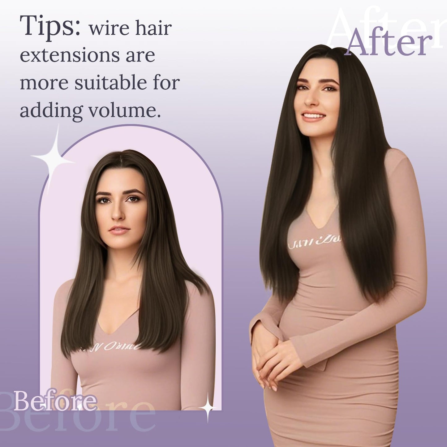 Full Shine Invisible Wire Hair Extensions, Color 4 Medium Brown 12 Inch 76g, Secret Fishing Line Real Human Hair, One Piece Clip ins Remy Hair, Natural Blend for Women