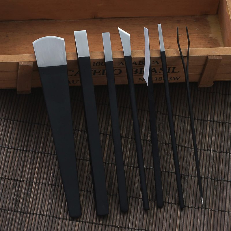 7-piece pedicure knife set Ingrown toenail blade tool foot care nail knife exfoliator,Foot Repair Sharp Blade Kit for Ingrown Nail Corn Callus