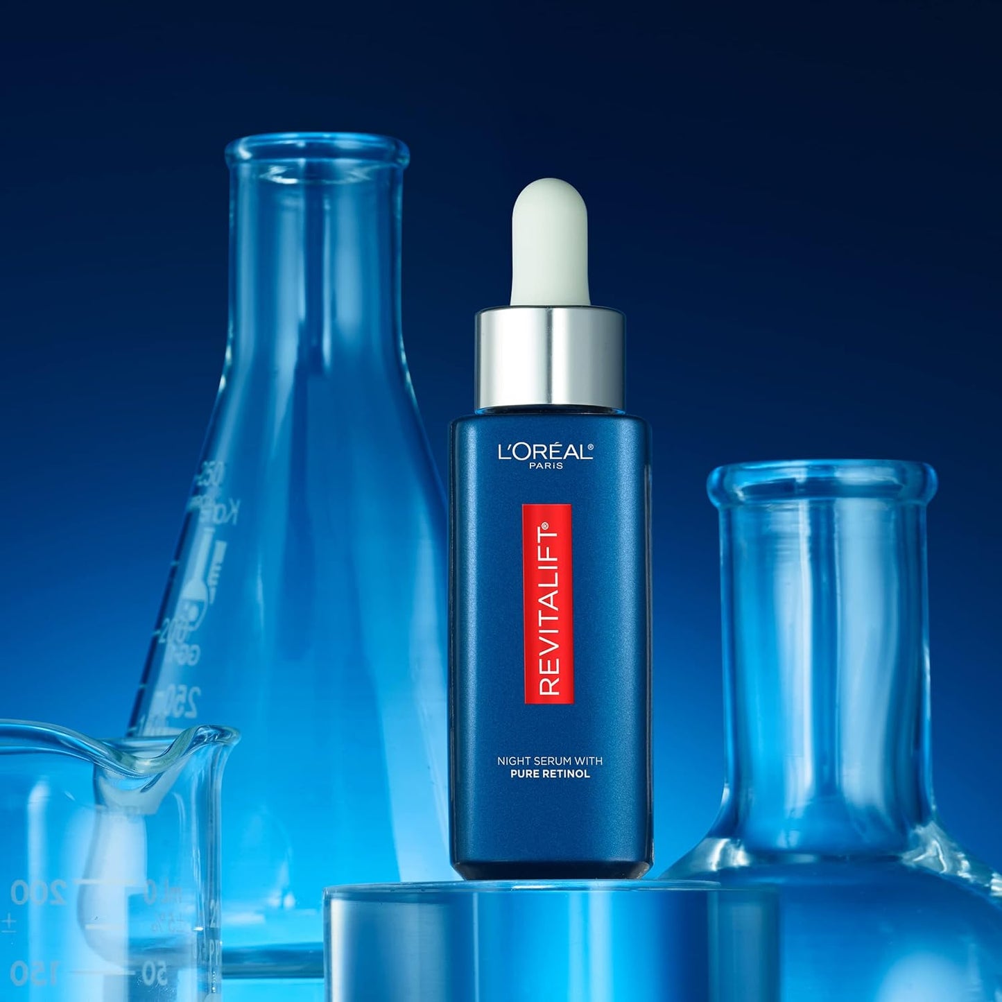 L'Oreal Paris Revitalift Night Serum - 0.3% Pure Retinol for Deep Wrinkles | Fragrance-Free, 1 oz