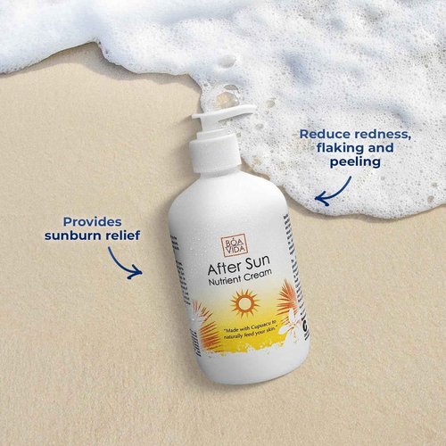 BoaVida After Sun Lotion Nutrient Body Cream and Tan Enhancer - Sun Burn Recovery Cream for After Sun Exposure, Made with Cupuacu Butter 16 Ounce