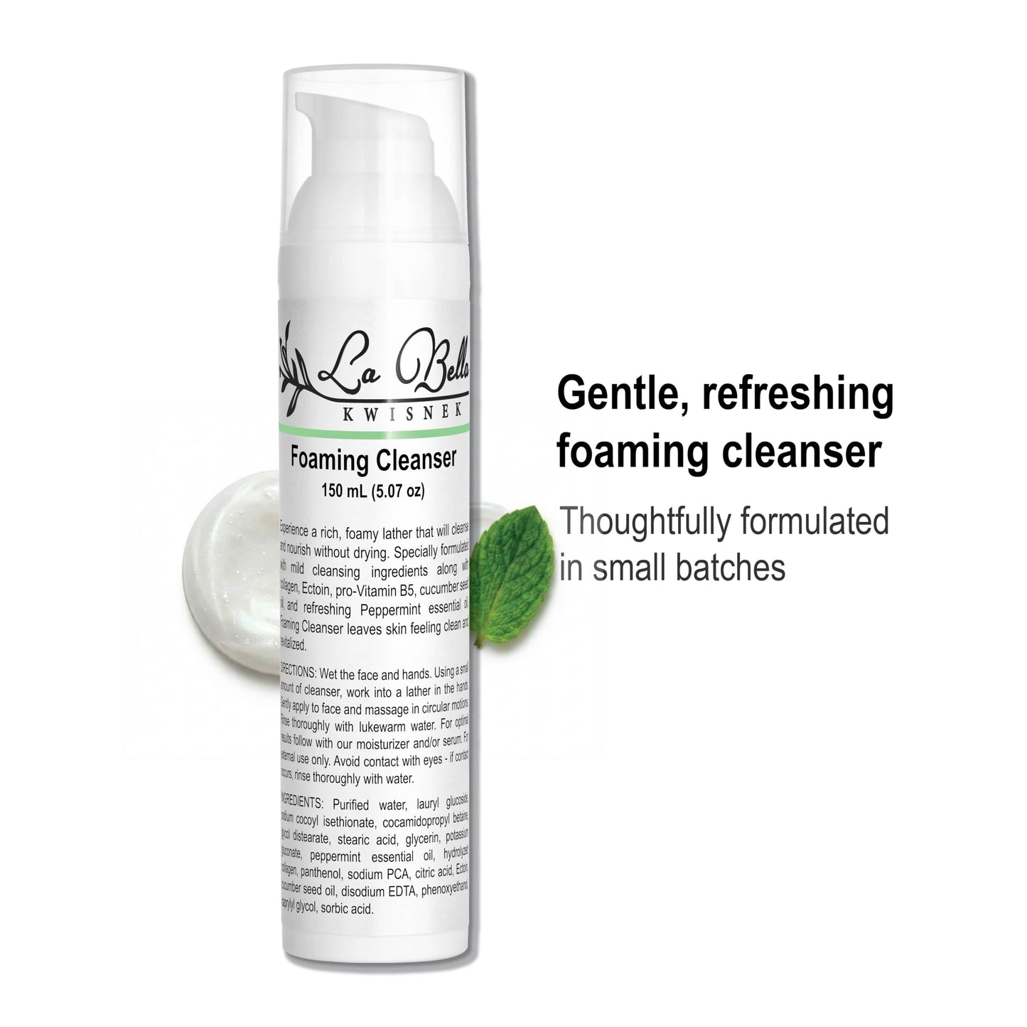 La Bella Kwisnek Foaming Cleanser – Mild Purifying Cleanser, with Ectoin and Peppermint Oil