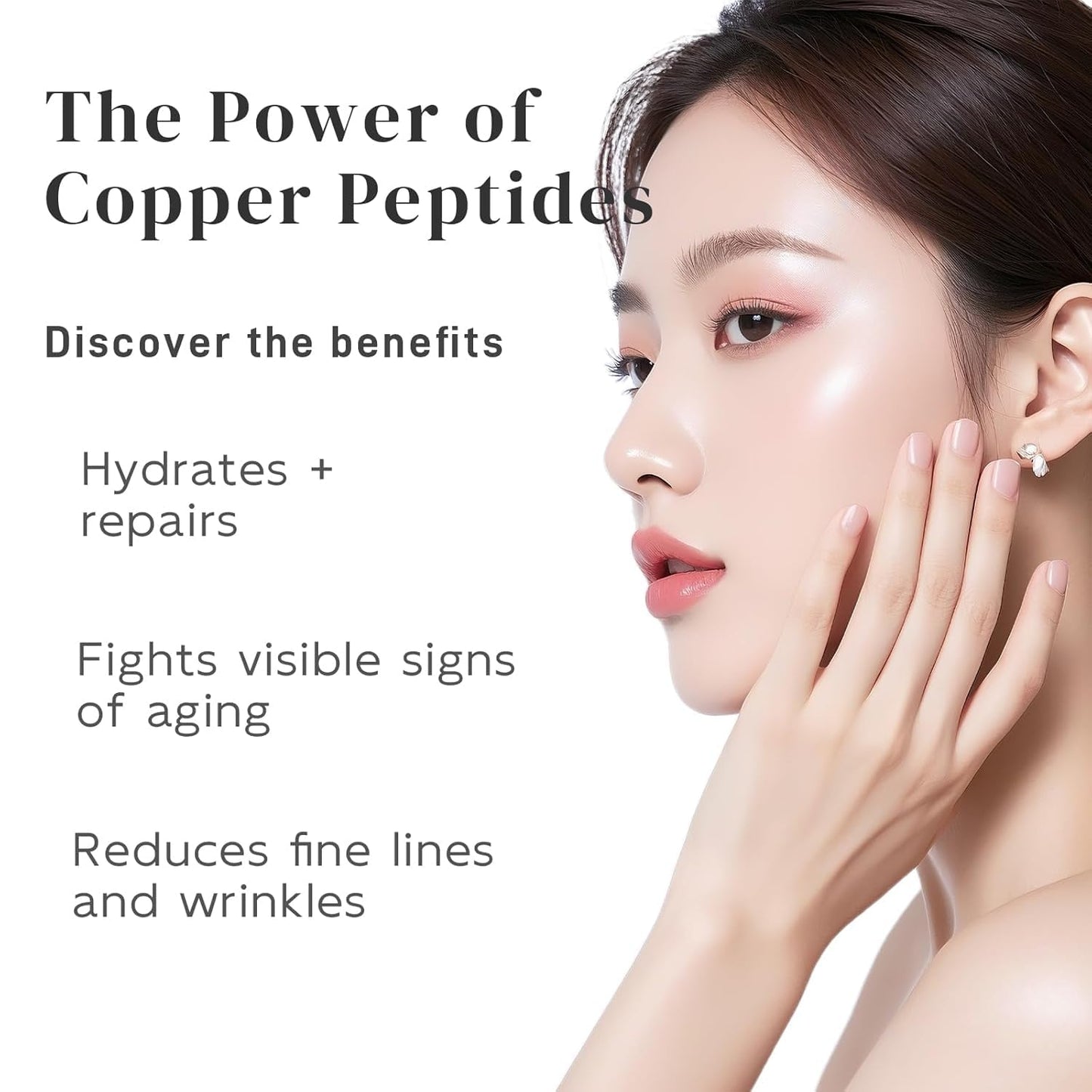 Copper Peptides Serum for Face - Anti-Aging & Firming with GHK-Cu, EGF, Hyaluronic Acid | 25mL/0.88 Fl Oz