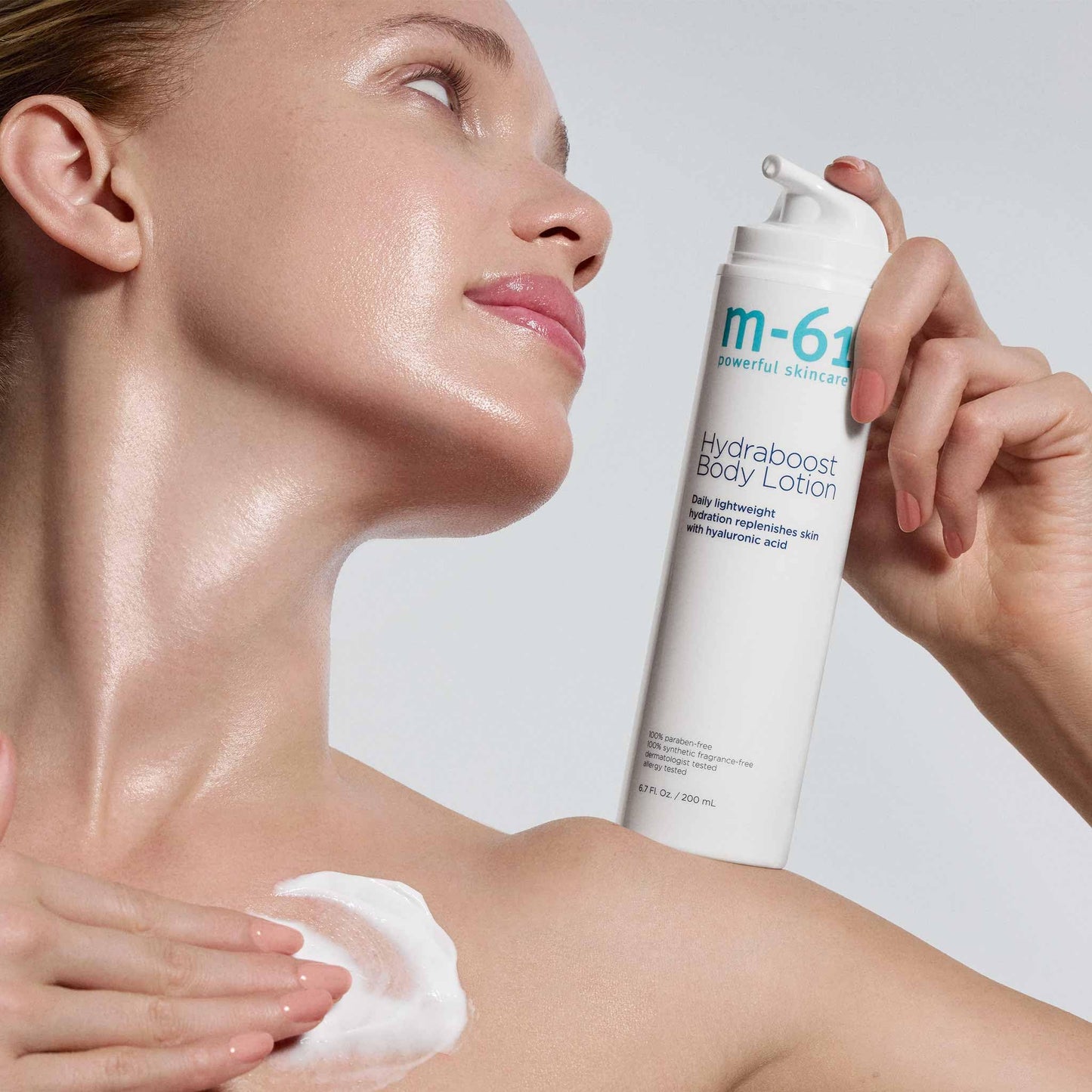 m-61 Hydraboost Body Lotion | Daily Lightweight, Fragrance Free Body Lotion with Hyaluronic Acid, Shea Butter, Aloe | For All Skin Types | Made in Italy - 6.7 Fl Oz