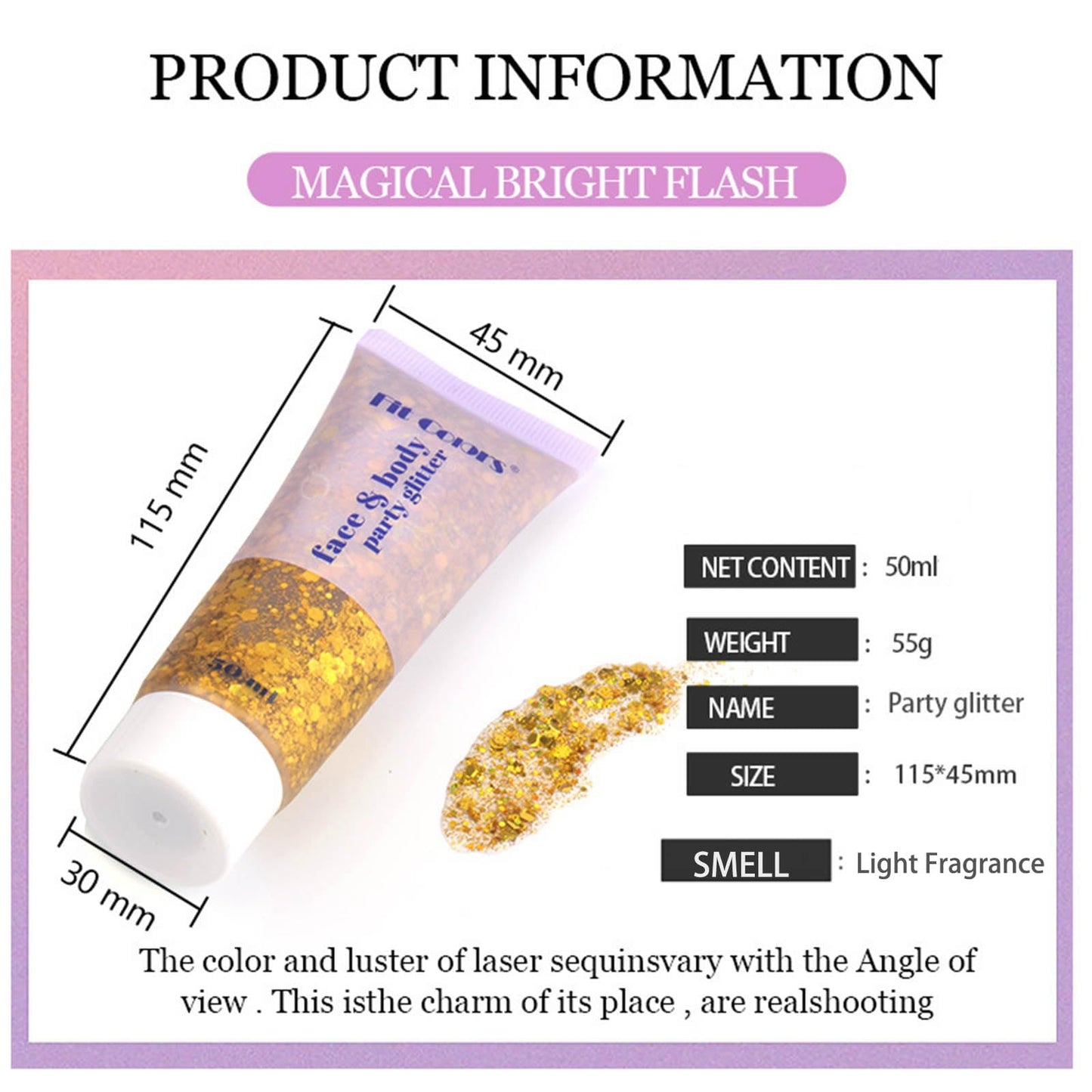 YOSOMK Gold Body Glitter Gel & 2 Sheets Face Gems Rhinestones Set, Face Glitter Makeup & Hair Jewels Stick on, Holographic Hair Glitter Eye Gems,Chunky Glitter Face Jewels for Makeup Festival