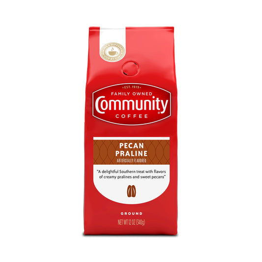Community Coffee Pecan Praline Flavored 12 Ounce, Medium Roast Ground, 12 Ounce (Pack of 1)