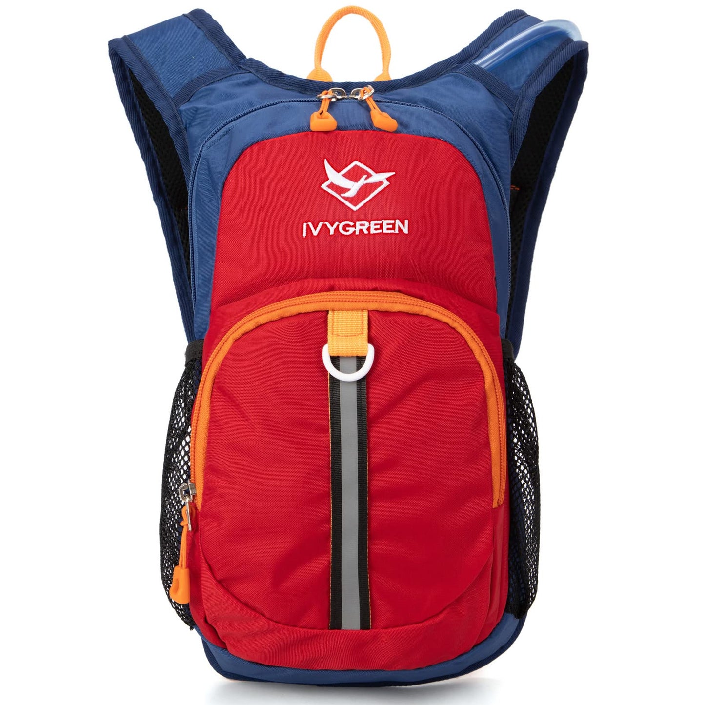 Ivygreen Kids Hydration Backpack, Hiking Backpack for Boys or Girls with 1.5L Water Bladder, Red