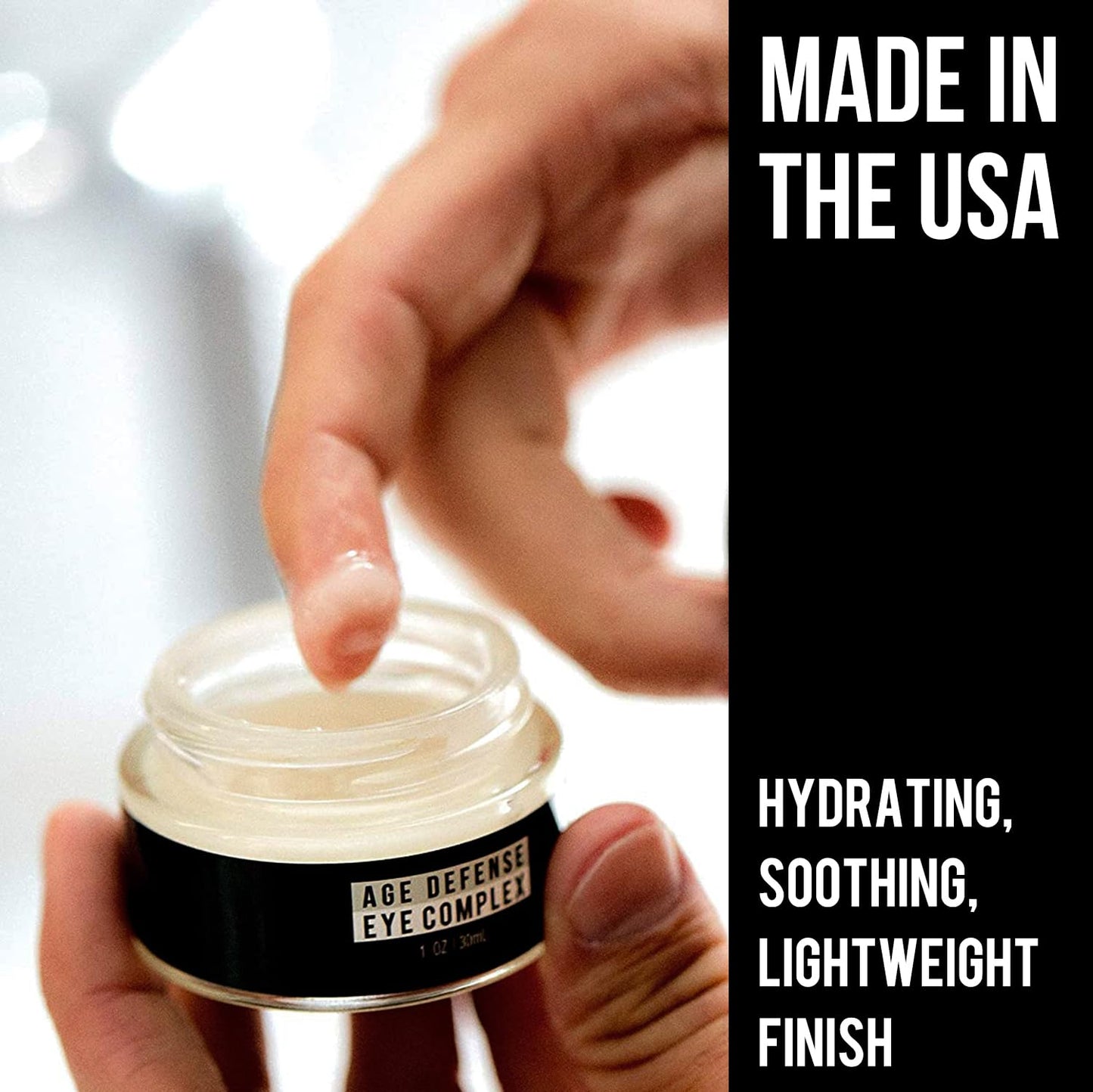 RUGGED & DAPPER Premium Men's Eye Cream | Age Defense for Dark Circles, Wrinkles & Puffy Eyes | Unscented | Hyaluronic Acid, Aloe + Argan Oil