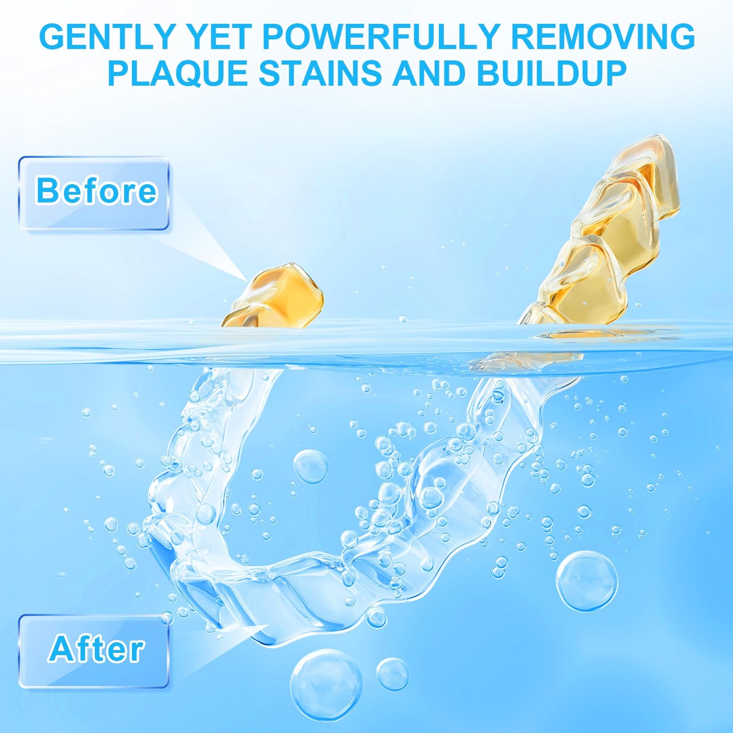 Retainer Ultrasonic Denture Cleaner Machine, 49kHz Dental Night Guard Cleaning Tablets Ultra Sonic Dental Tools for Aligner, Braces, Toothbrush Head & Jewelry with Digital Timer & 3 Mode White