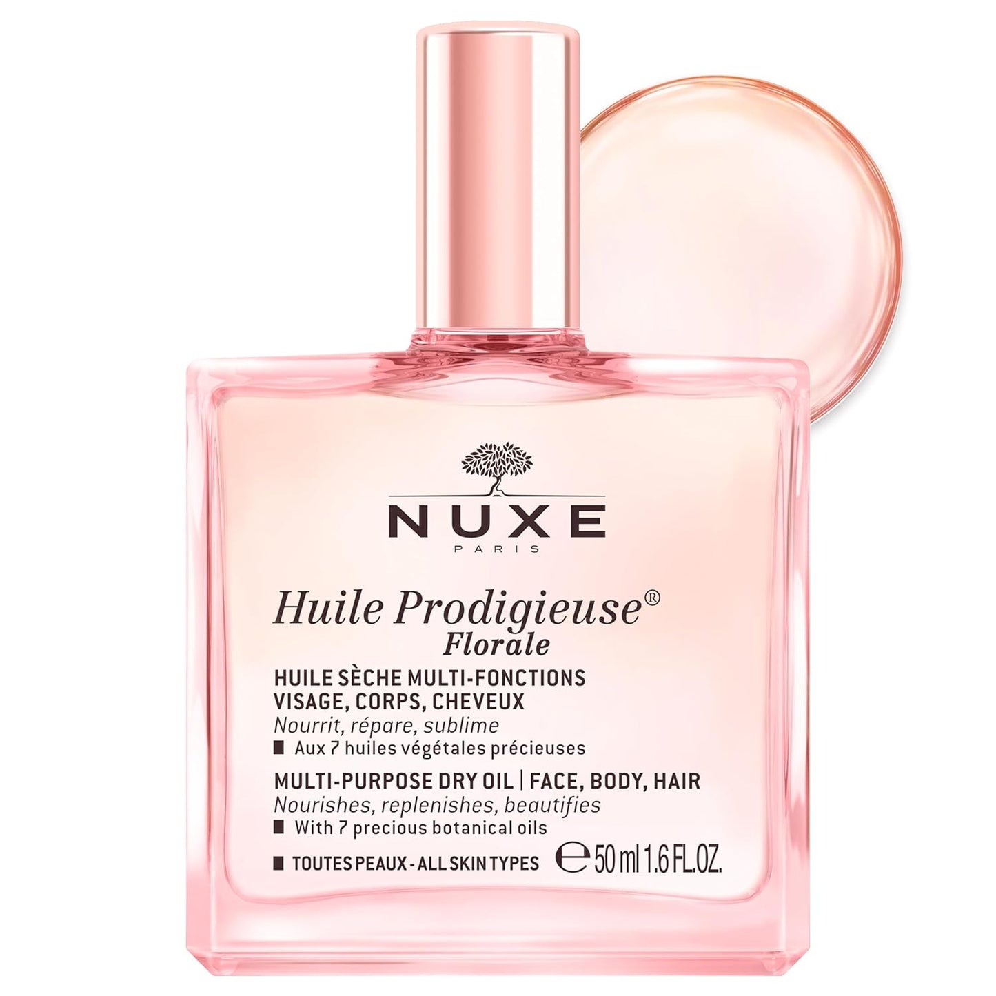 NUXE Huile Prodigieuse Floral - Multi-Use Oil for Body, Face & Hair | Hydrating & Radiant Glow