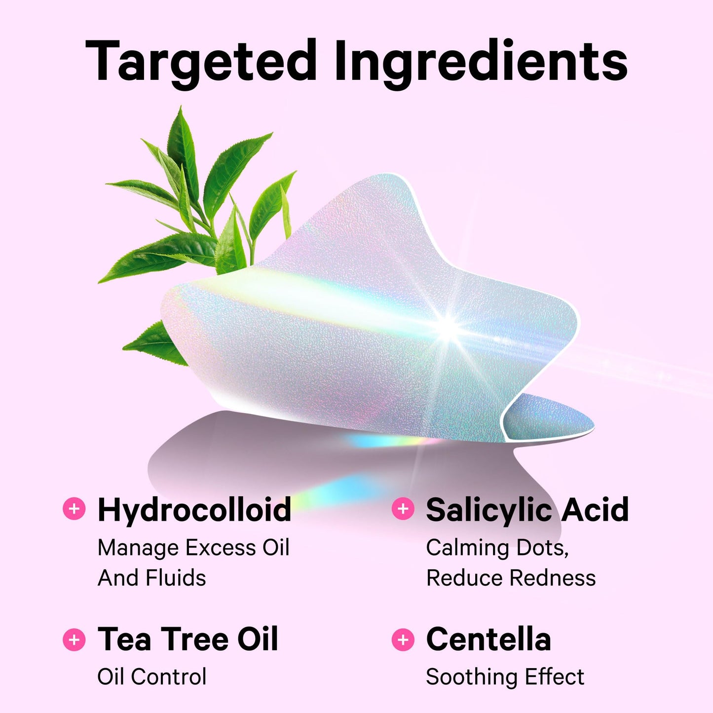 Sosky Hologram Pimple Patches for Face, Hydrocolloid Acne Patches with Salicylic Acid, Cute Star Zit Stickers,Colorful Blemish Covers,144 Count Pink Star Heart Moon Cloud Butterfly Flower