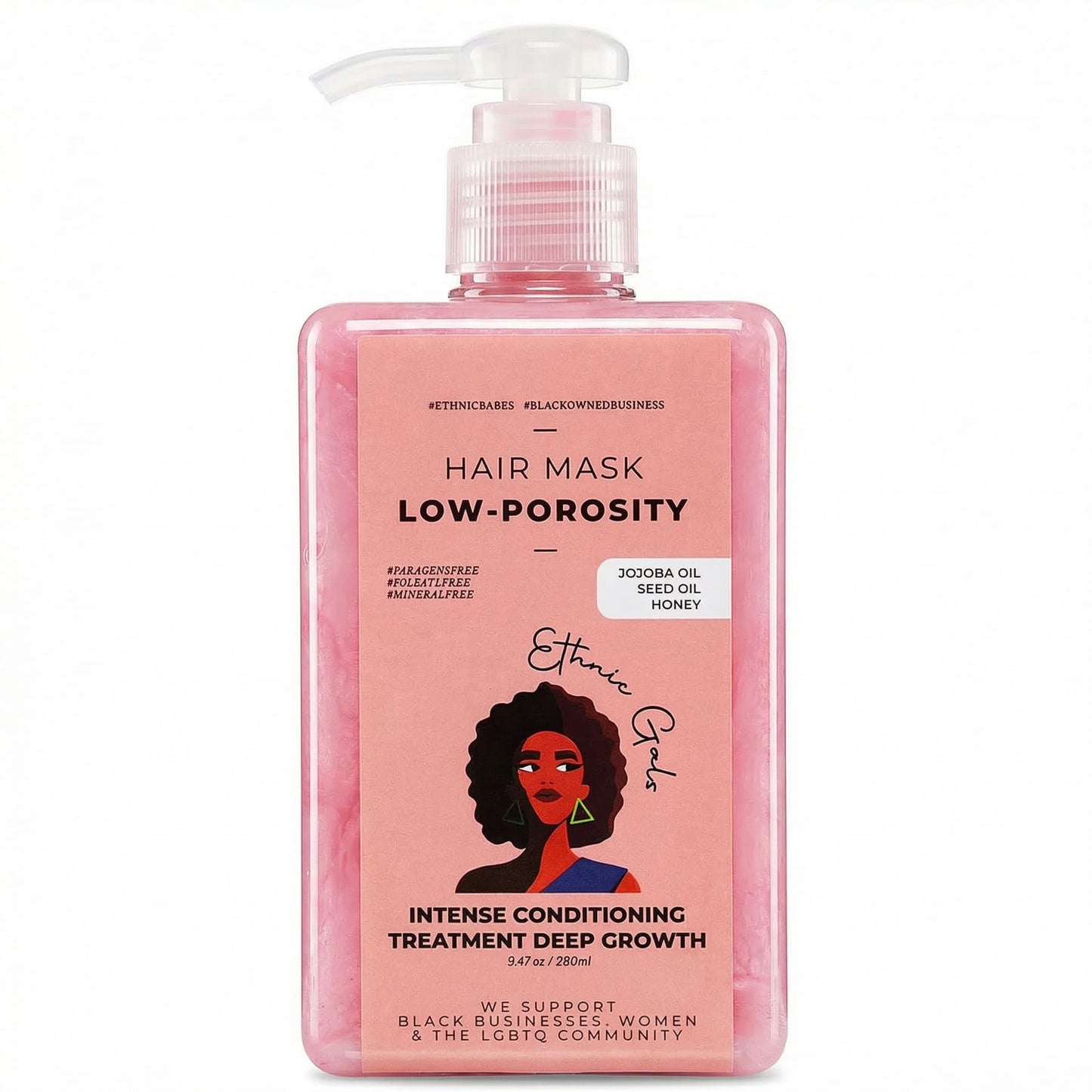 Low Porosity Hair Mask - Elasticity Repair & Strand Strengthening Deep Conditioner That Penetrates Without Buildup, for Curly Coily 3C 4C Natural Hair, 9.5 fl oz