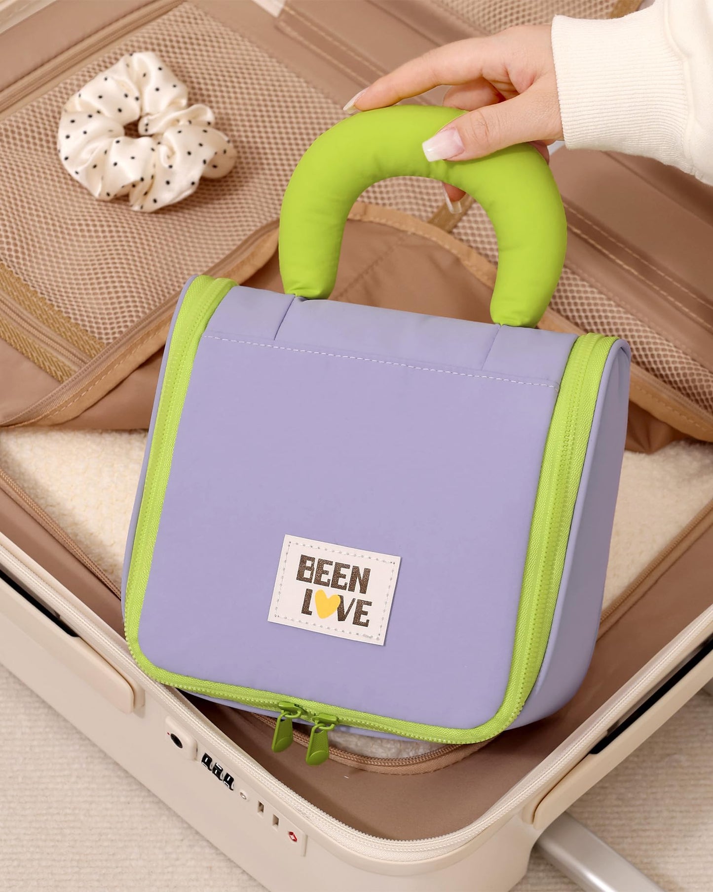 Carttiya Makeup Bag, Big Coloueful Make Up Bag for Women Girls Cosmetic Bag (Pastel Purple)
