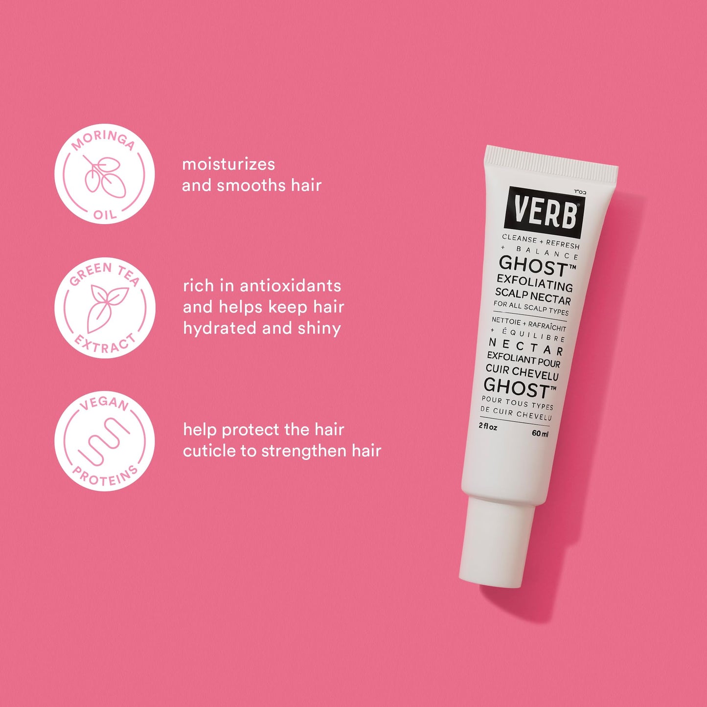 VERB® Scalp Care Bundle: Dandruff Shampoo, 8 fl oz + Ghost Scalp Exfoliating Nectar - Gently cleanse and remove dandruff and buildup for a clean, nourished scalp + moisturized hair