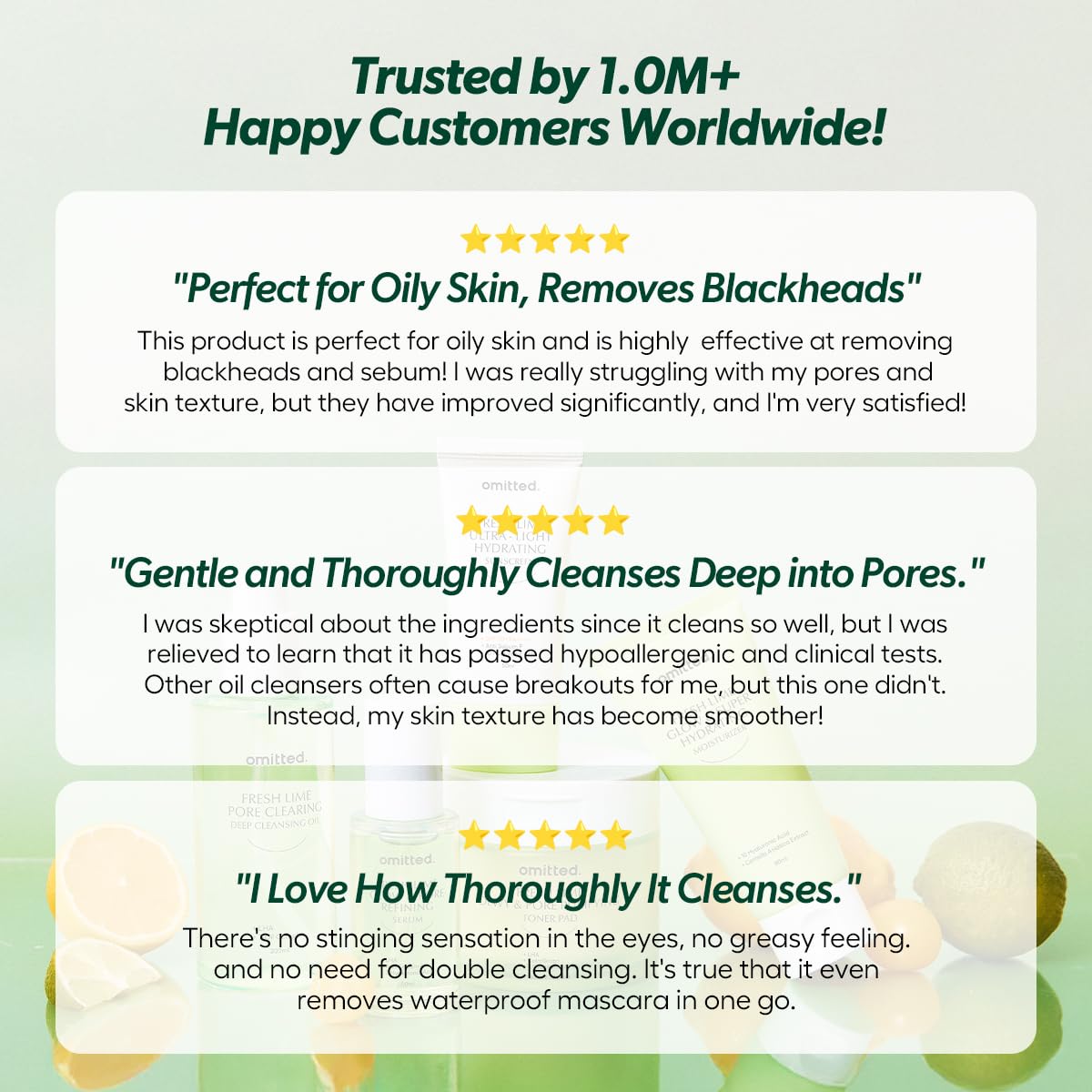 Omitted Fresh Lime Pore Clearing Deep Cleansing Oil (200ml) - Makeup Remover with LHA and Natural 7-Oil Complex, Lightweight Blackhead Cleanser, Korean Skincare, 6.76 fl. oz.