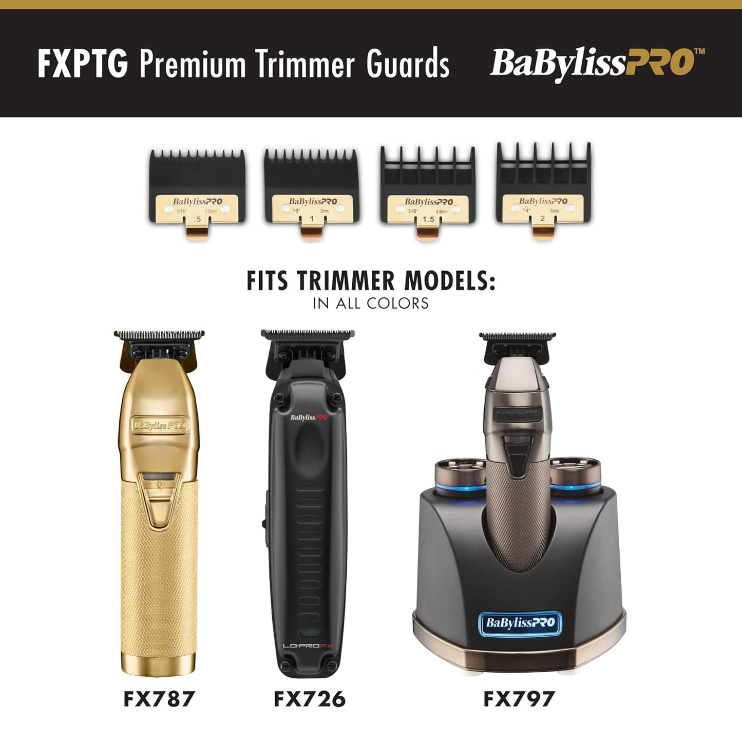 BaBylissPRO Trimmer Guards for FX797, FX787 & FX726 - Precision Fit & Durable Design